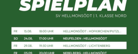 Spielplan Kampfmannschaft Herbst 2025