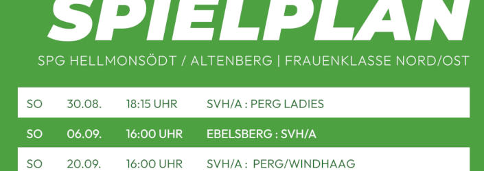 Spielplan SPG SVH Ladies / Altenberg Herbst 2026